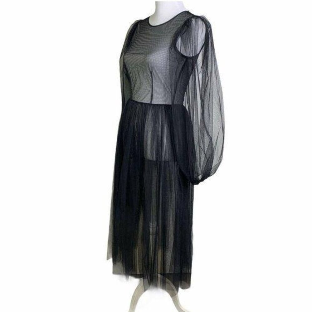 Molly Goddard Areesha Bubble Sleeve Midi Dress - Picture 7 of 13